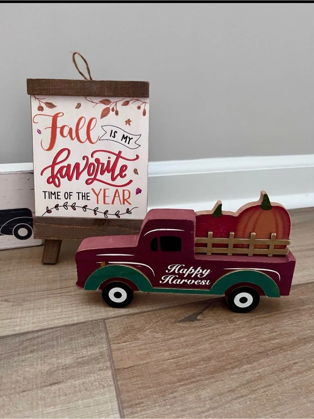 Fall Bundle of Wooden Signs, Truck, Pumpkins, Apples